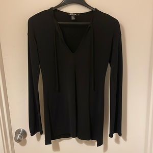 DKNY Black Rayon Tunic